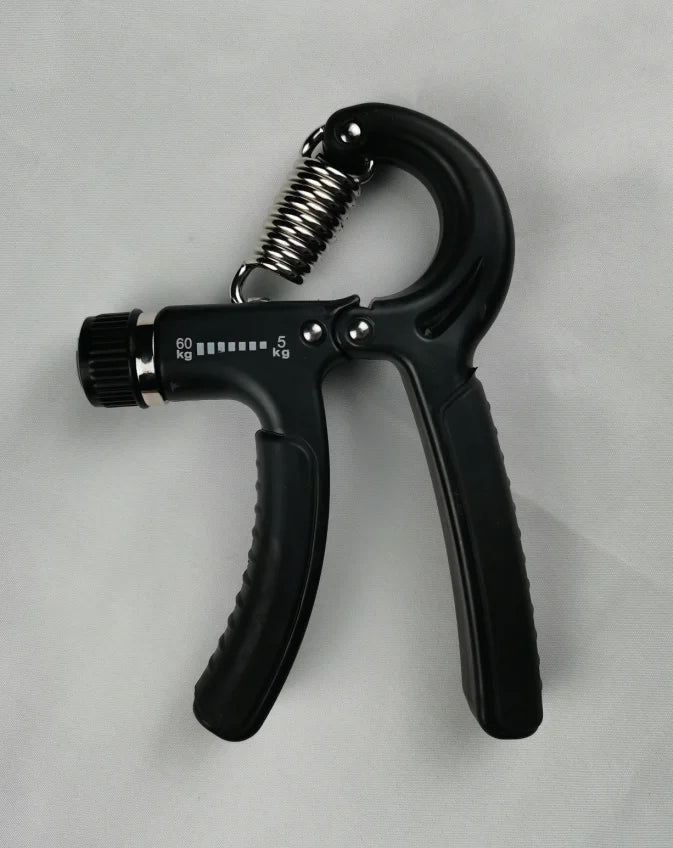 Gym Fitness Adjustable Count Hand Grip Set Finger Forearm Strength Muscle Recovery Gripper Exerciser Trainer Ball Decompression Zpaxo Plain black only 1