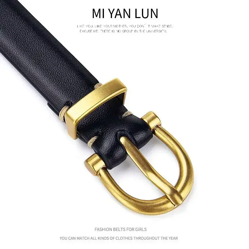 Luxury Designer Women Belt Leather Female Fashion Metal Buckle