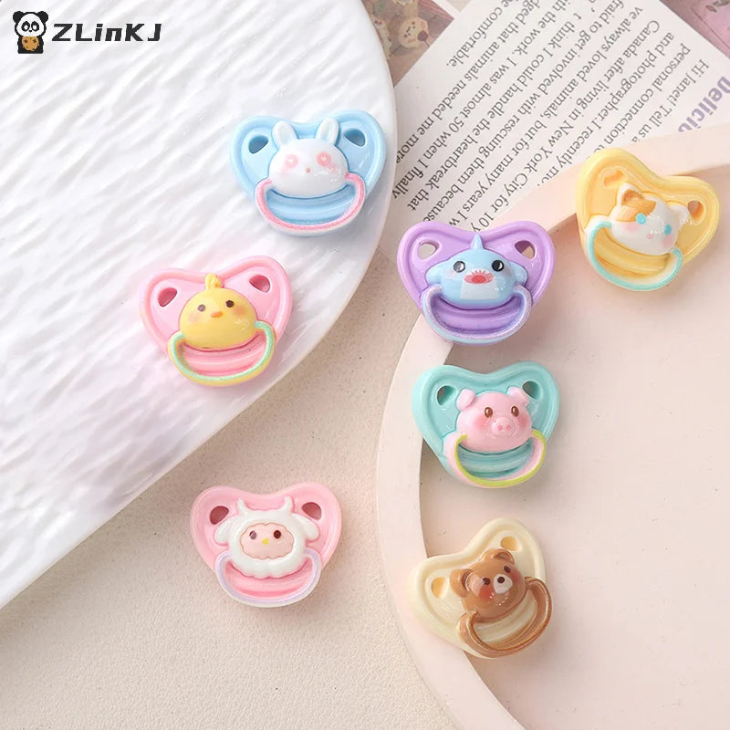 ▶10Pcs Lovely Mini Doll Pacifier Play House Supplies Dummy Nipples For Doll Baby Dolls Kids Toy Baby Pacifier Accessories Zpaxo