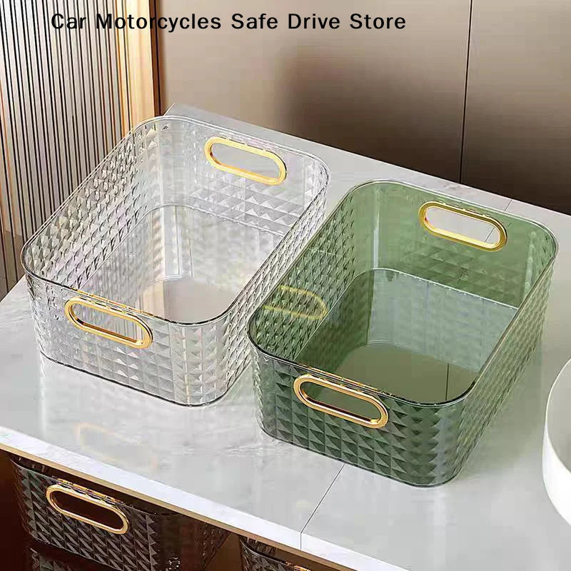 CMLarge Capacity Transparent Storage Box Cosmetic Container Plastic