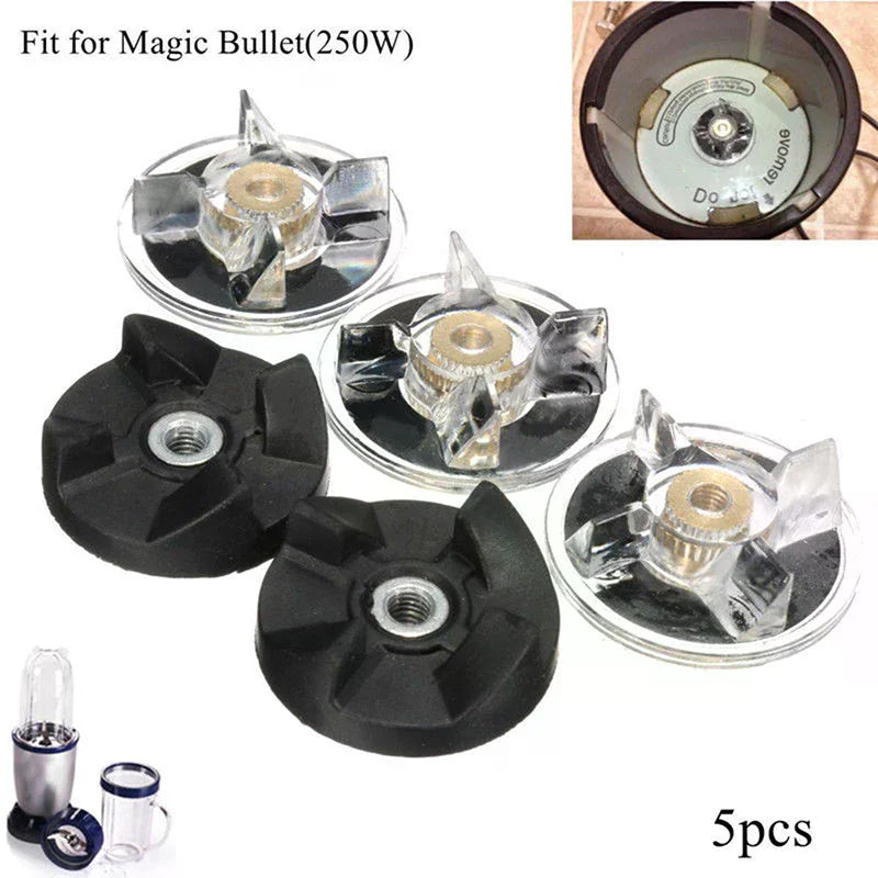 For Magic Bullet Spare Parts 3 Plastic Gear Base & 2 Rubber Gear Replacement Set Zpaxo