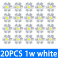 1W Pure White Full Spectrum LED Black Star Aluminum PCB Heat Sink Zpaxo 20PCS 1w white