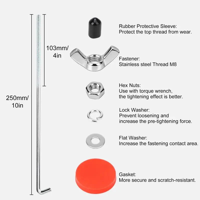 Billet Aluminum Car Battery Tie Down Bracket 140mm/190mm