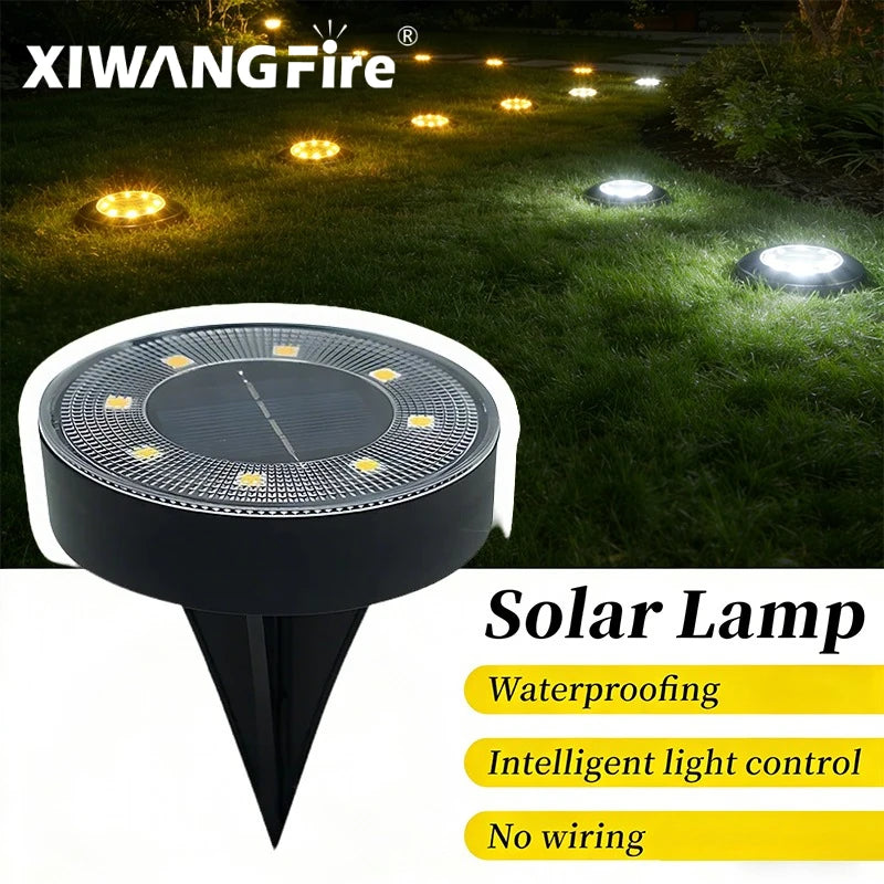 LED Outdoor Solar Power Ground Light IP68 Waterproof Lighting Control Zpaxo