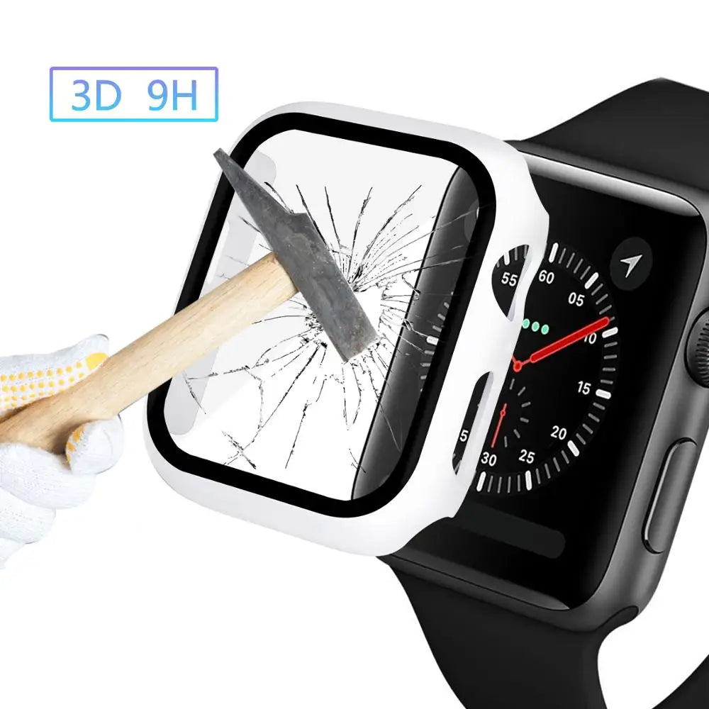 Glass+Cover For Apple Watch Ultra 9 8 7 41mm 45mm 49mm Screen Protector For iWatch Series 6 5 4 3 se 38mm 40mm 42mm 44mm bumper Zpaxo