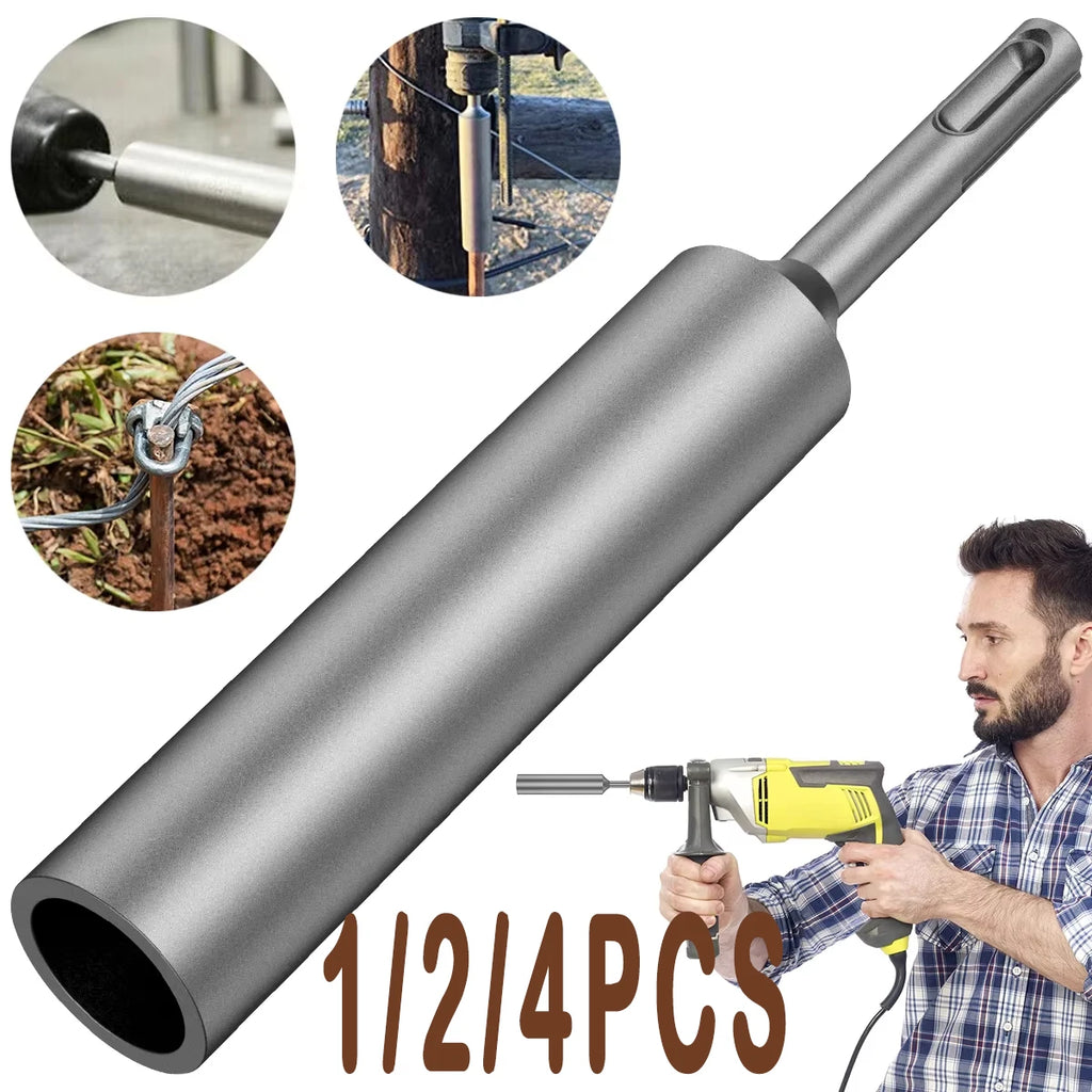 1 to 4 PCS SDS Plus Ground Rod Driver 17mm Earth Stake Grounding Rod Hardened Steel for SDS Plus Rotary Hammer Drill Power Tool Zpaxo