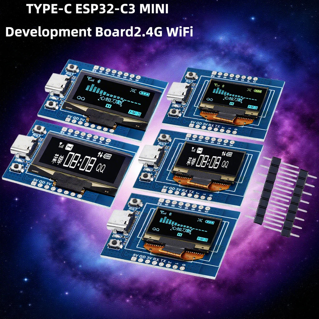type-c ESP32-C3 MINI Development Board2.4G WiFi + BT4.0 with 0.96/1.3 inch OLED – 4MB Flash, Ceramic Antenna Zpaxo
