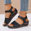 2026 Women Sandals Lightweight Casual Wedge Sandals for Women Summer Comfort Non Slip Walking Shoes Woman Fashion Beach Shoes Zpaxo black 41