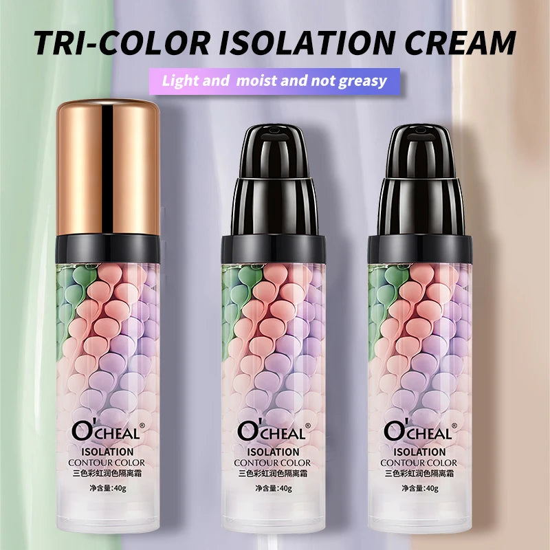 Three-color Makeup Base Light Moisturizing Easy Apply Provides