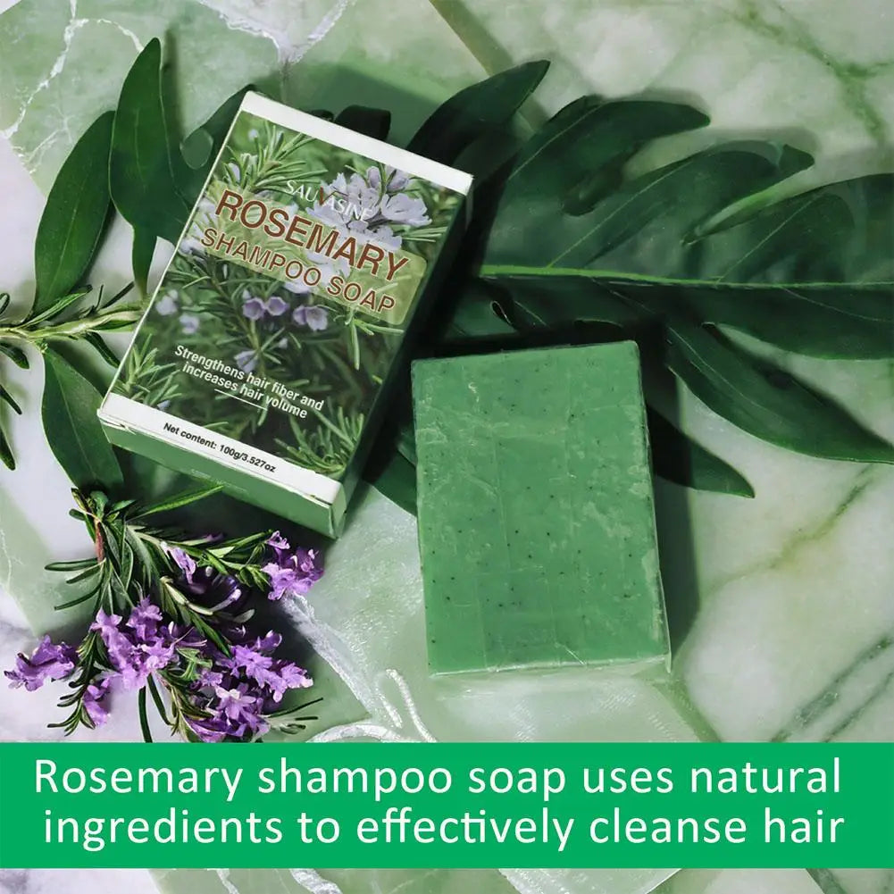 Rosemary Shampoo Bar For Hair Growth Anti Hair Loss Biotin Volumizing Hair Soap Strengthening Thickening Scalp Treatment 100g Zpaxo