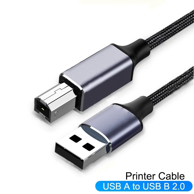 USB B 2 0 Printer Cable 1m 2m 3m C Canon Epson HP Cord Scanner Zpaxo