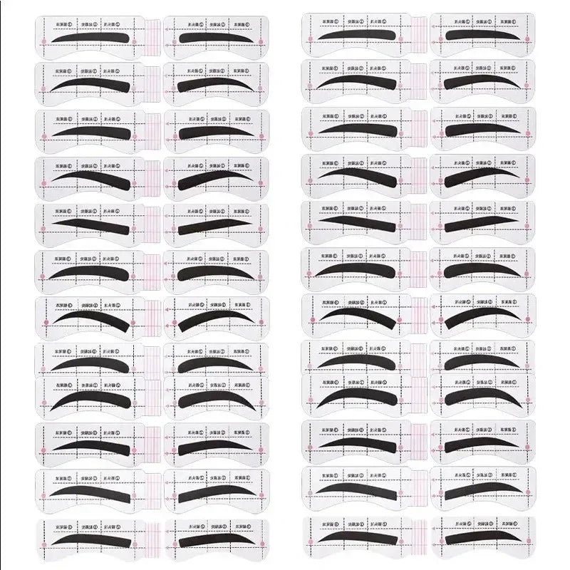 Liquid Eyebrow Dye Tint Brush Pencil Rotating Long Lasting Coloring Lasts 2 Weeks Waterproof Makeup Eye Brow Tattoo Stencil Kits Zpaxo 24 Pairs 12 Styles