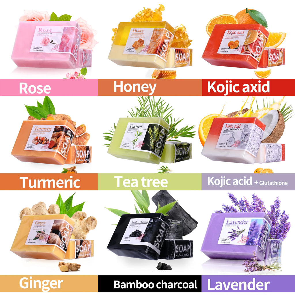 Natural Organic Lavender Essential Oil Soap Handmade Soap for Cleansing, Refreshing, Oil Control, Bath Soap Zpaxo
