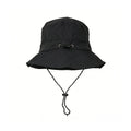 Outdoor fisherman hat with storage basin hat thin waterproof quick drying mountain hat men's sun shading and sun protection hat Zpaxo Black Fisherman Hat
