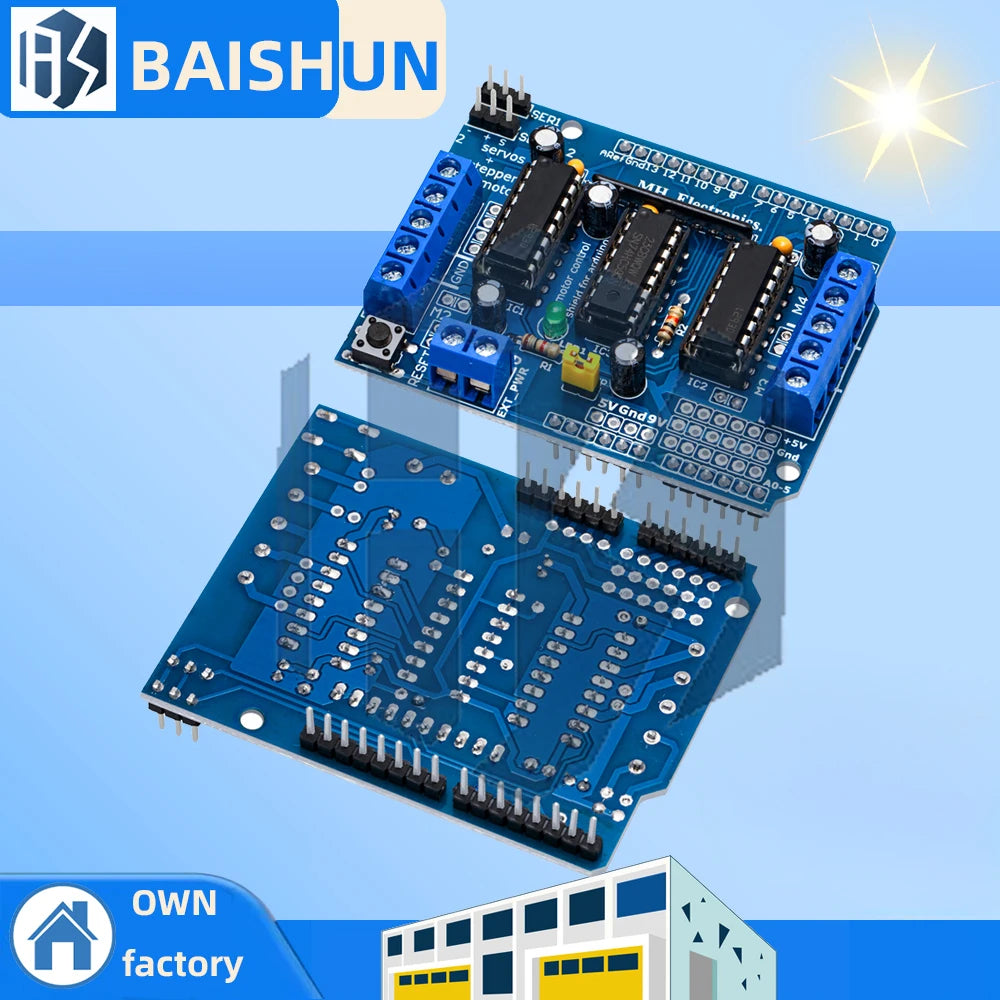1PCS L293D motor control shield motor drive expansion board For Arduino motor shield Zpaxo