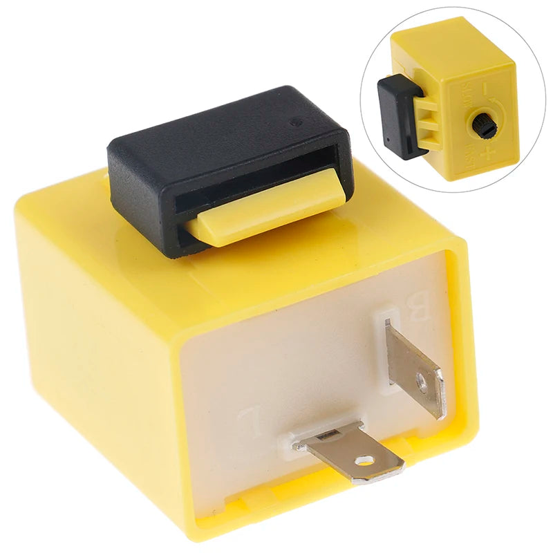 12V 2 Pin Adjustable LED Indicator Flasher Relay Module Motorcycle