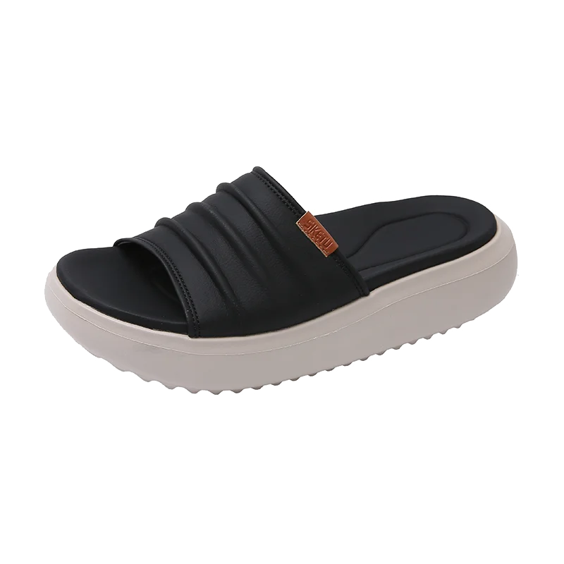 2025 Women Comfortable Elegant Slippers Slip-on Thick Heel