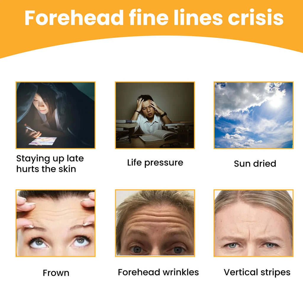 Forehead Wrinkle Patches 10pcs, Anti Aging Facial Strips to Smooth Fine Lines Wrinkles Forehead Lift Tape with Jojoba Oil Zpaxo