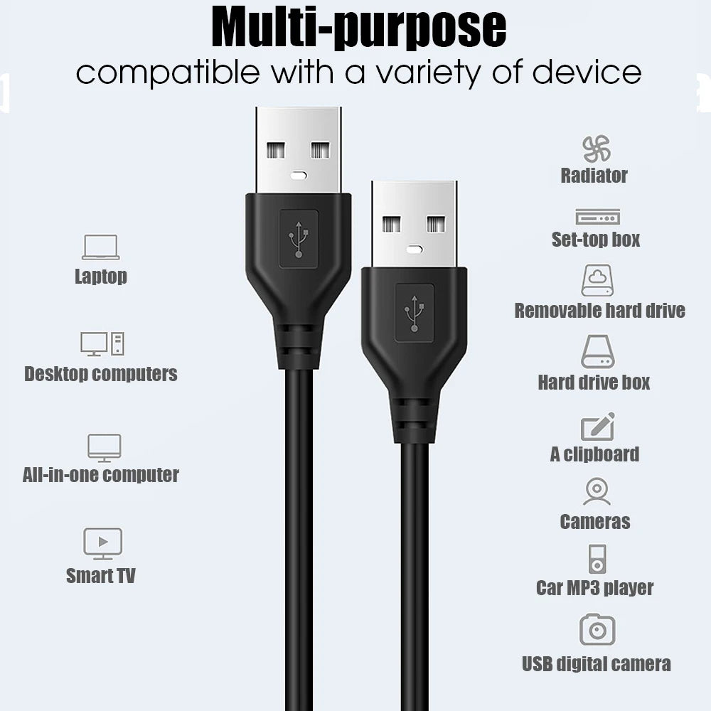 0 5m 1m 1 USB 2 Male Mmale Data Sync Charger Extension Cable Cord Zpaxo
