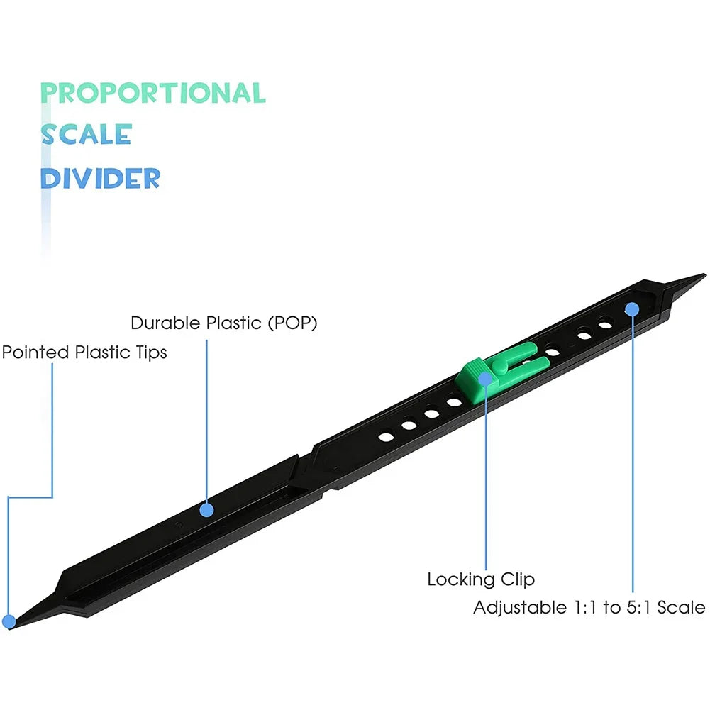 Adjustable Proportional Divider Drawing Tool for Artists Premium Caliper and Subject Scale Divider Alternative for Art Project Zpaxo