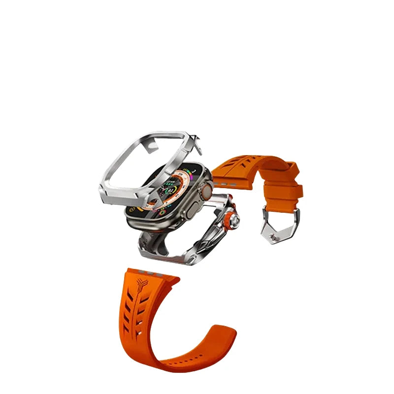 Integrated Metal Modification Suitable for Apple Watch Ultra2 Quick Release Watch with S9 Case 49 Zpaxo