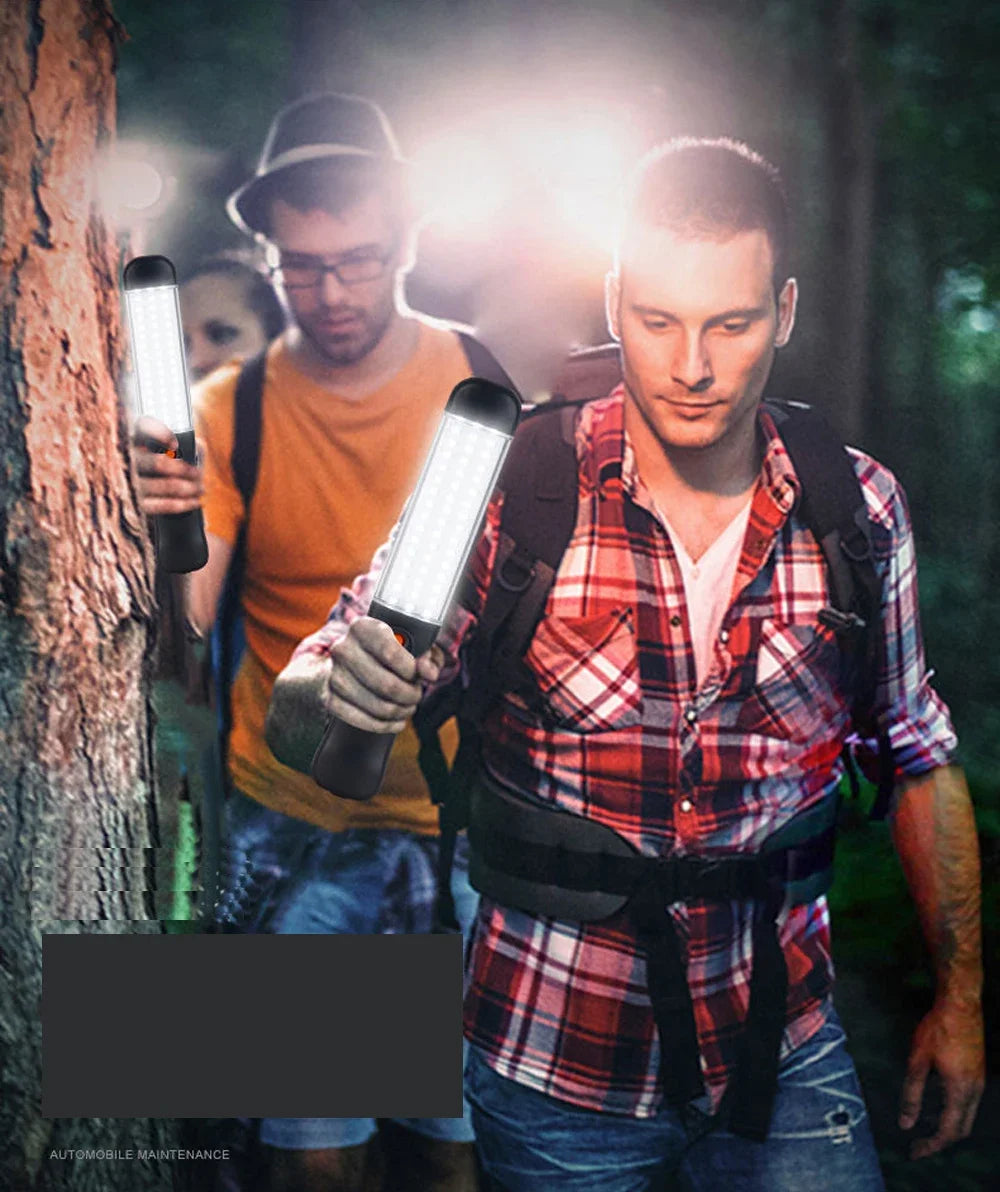 Magnetic LED Work Light – USB Rechargeable COB Flashlight