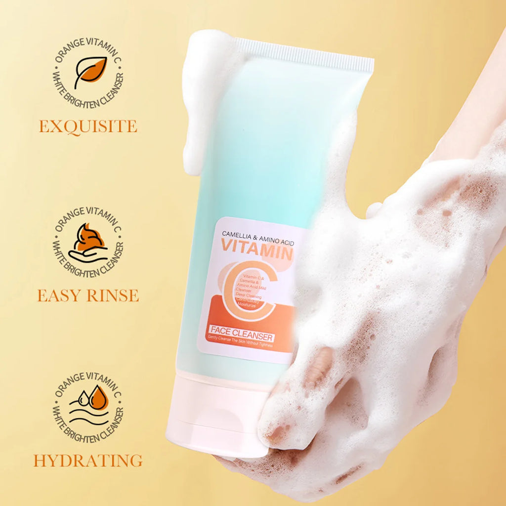 Vitamin C Foaming Facial Cleanser with Hyaluronic Acid – 100g Foaming Facial Cleanser Zpaxo