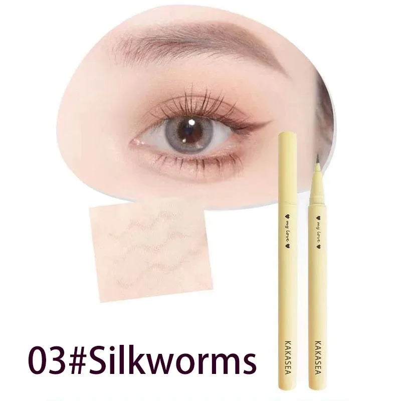 Yellow Tube Liquid Eyeliner Pen Quick Dry Smooth Lasting Waterproof