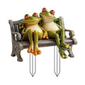 Frog Couple Garden Stake 2D Acrylic Flat Decorative Stake Frogs Decoration Animal Stake for Flower Pot Courtyard Garden Ornament Zpaxo Frog