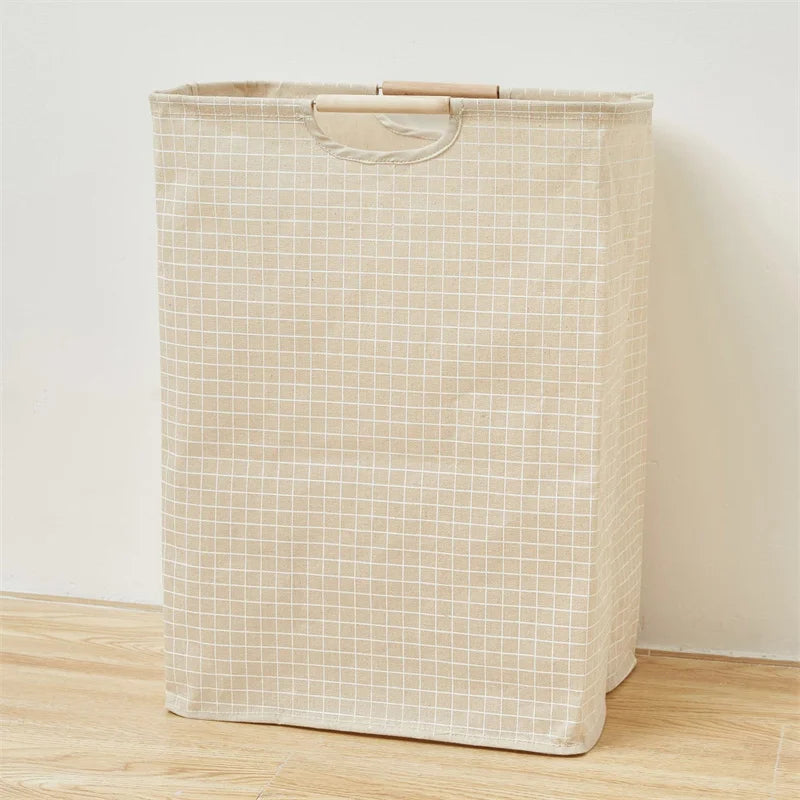 Waterproof Laundry Basket Cotton Linen Dirty Clothes Baskets Zpaxo F