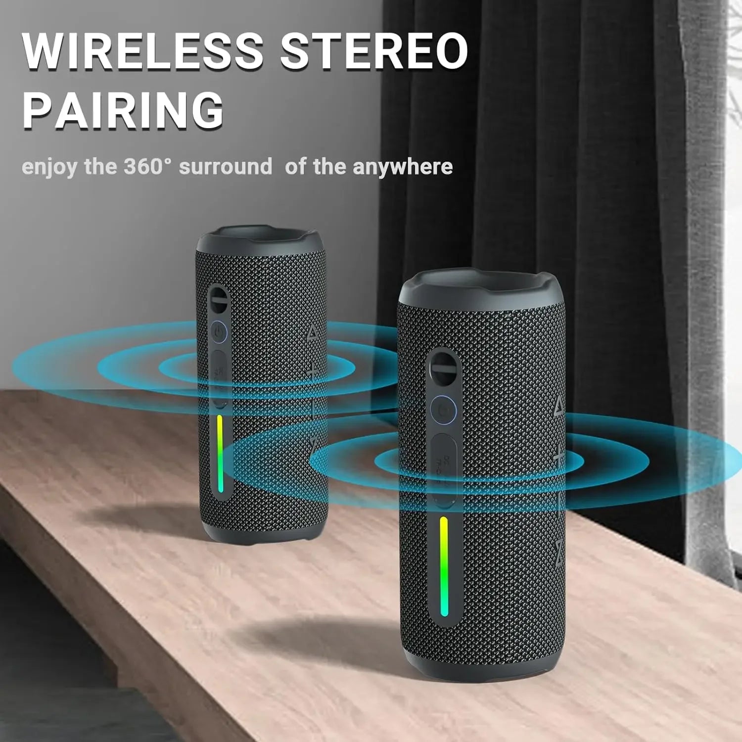 Bluetooth Speaker Portable Wireless HD Sound IPX7 Waterproof Up 30H