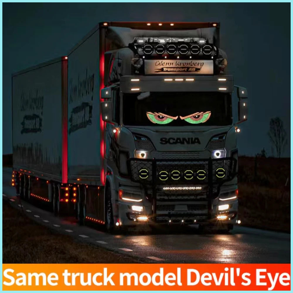 Car Devil's Eye Light RGB Dynamic Demon Decorative Led Display Decor