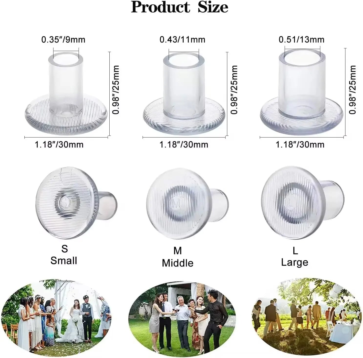 10 30 Pairs Heel Protectors Grass 3 Sizes Clear Stoppers Wedding
