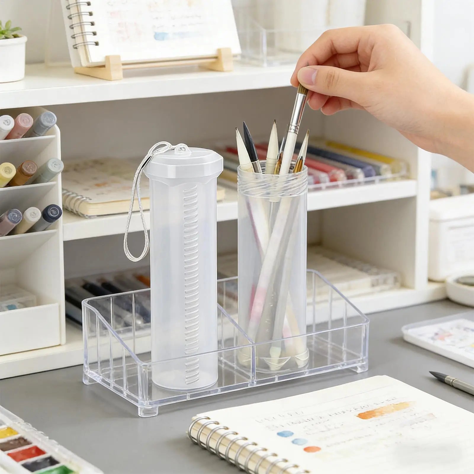 Paint Brush Organizer Extendable Waterproof Storage Case Roll Up