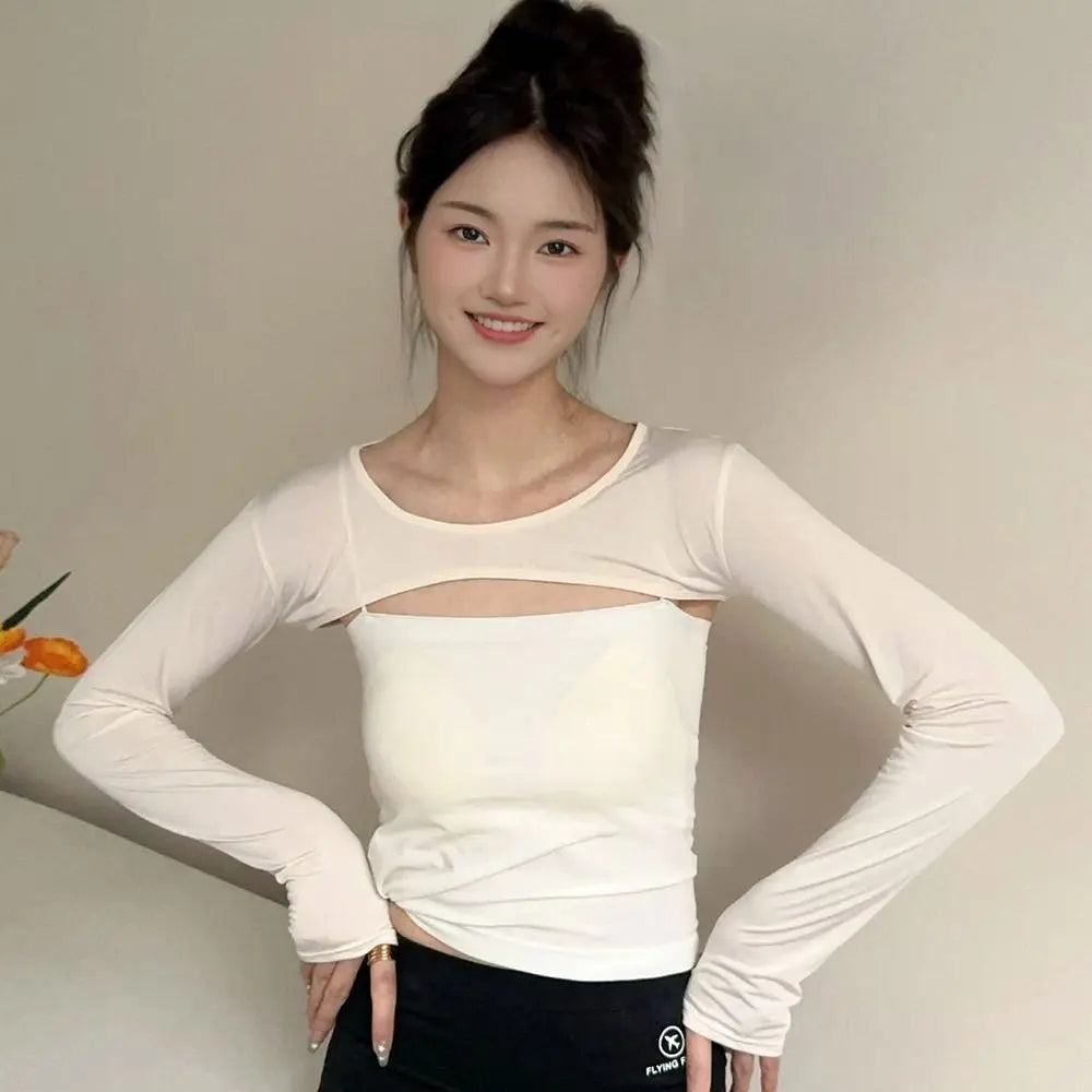 UV Protection Elastic Raglan Sleeve Shawl Sun Protection Thin Summer Yoga Exercise Shawl Breathable Ice Silk Arm Sleeves Zpaxo