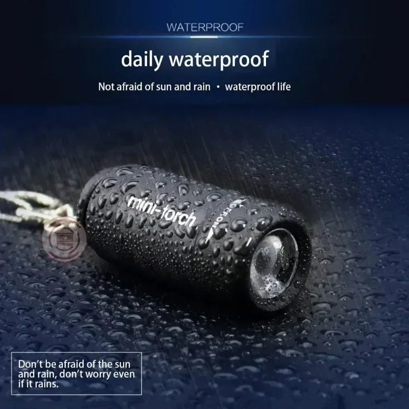 USB Rechargeable LED Keychain Flashlight – Mini Waterproof Torch Keychain Flashlight Zpaxo