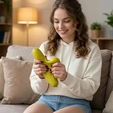 Vegetable Squeeze Toy Elastic Cucumber Sensory Stress Relief Sandbag