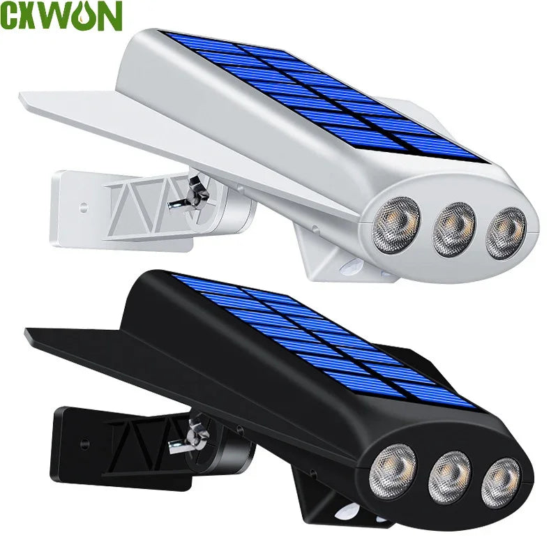 Solar Wall Light Outdoor Waterproof LED Lamp 2200mAh Security Yard Zpaxo