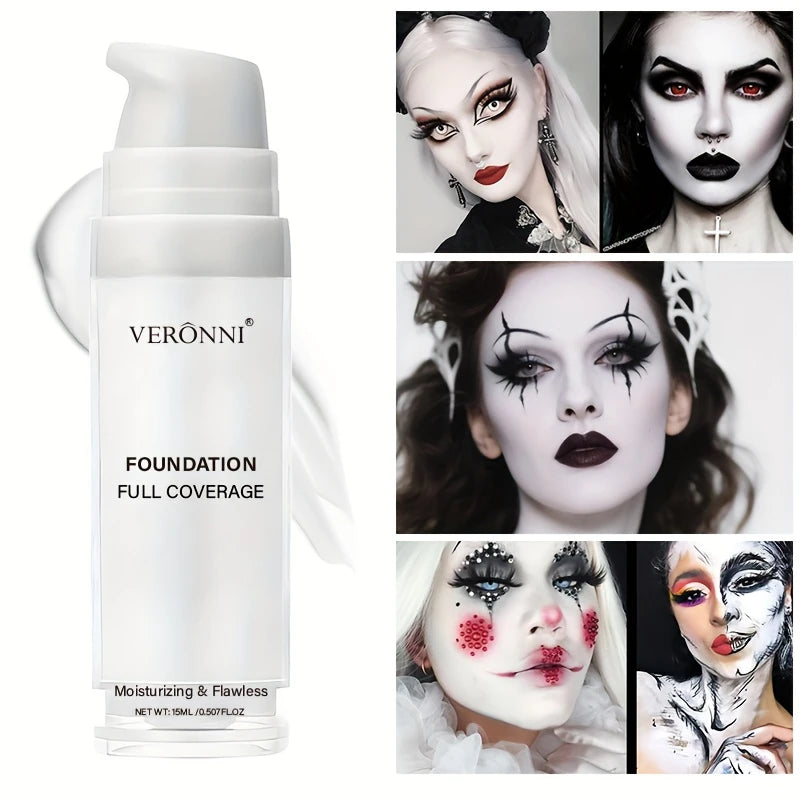 Matte White Liquid Foundation Makeup Buildable Coverage Primer Zpaxo
