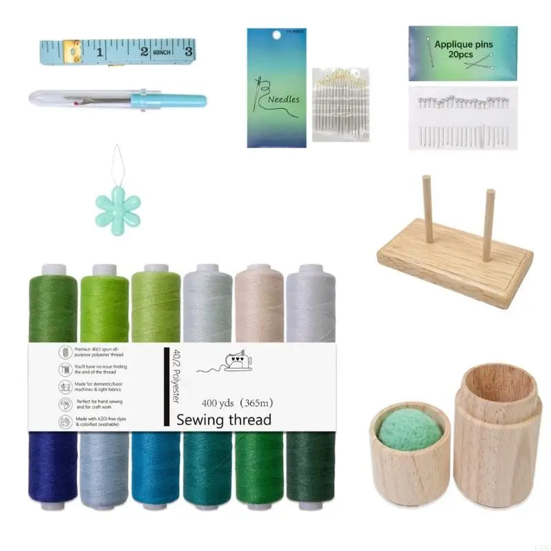Fade Resistant Polyester Sewing Thread Pack 12 Tone Accessory for Frequent Washing Zpaxo