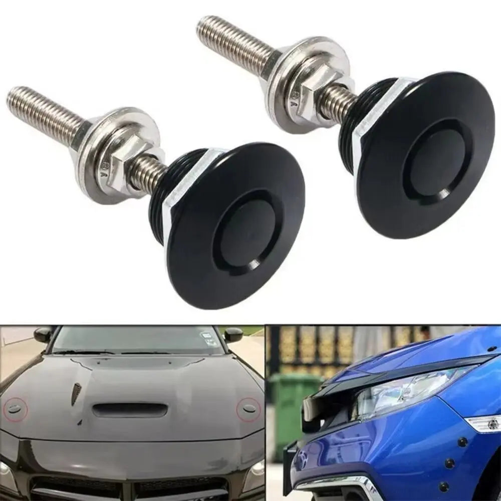 Aluminum Alloy Hood Pins Mini Lock Clip Billet Security Straps Push Zpaxo