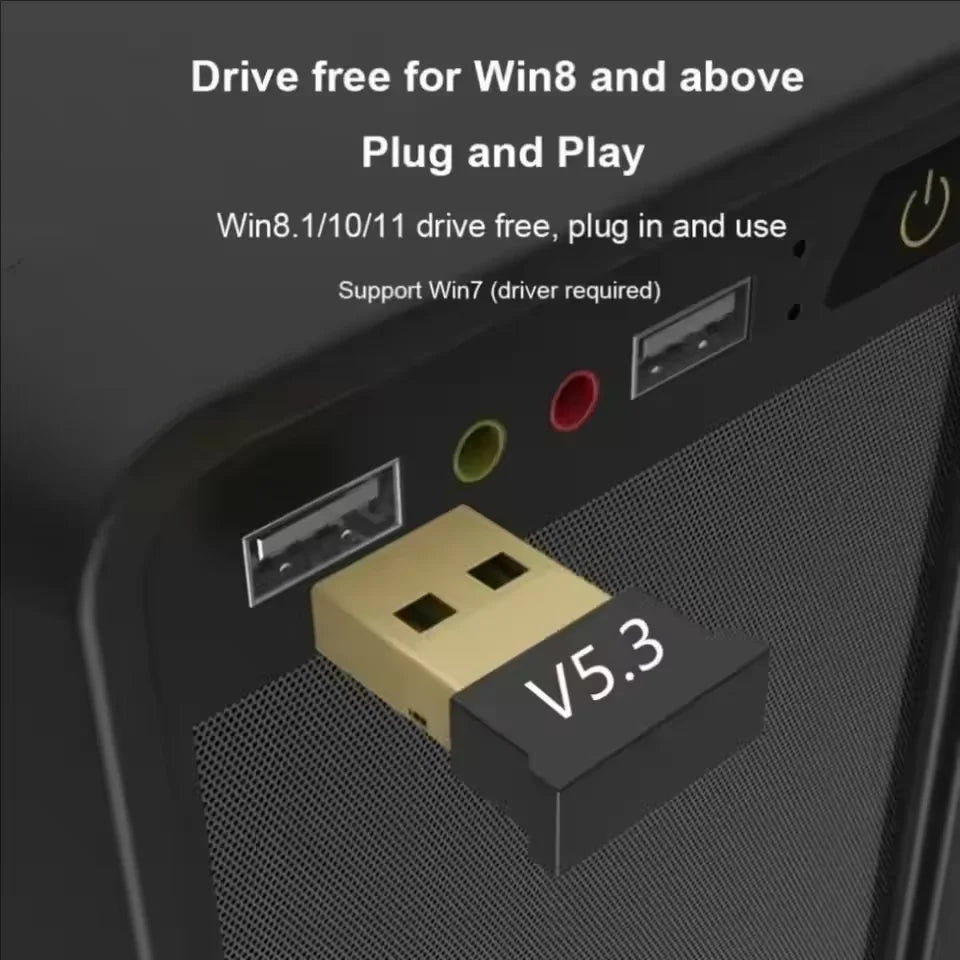 5 3 Bluetooth Adapter USB Desktop Computer 4 0 Drive Wireless 1 Zpaxo