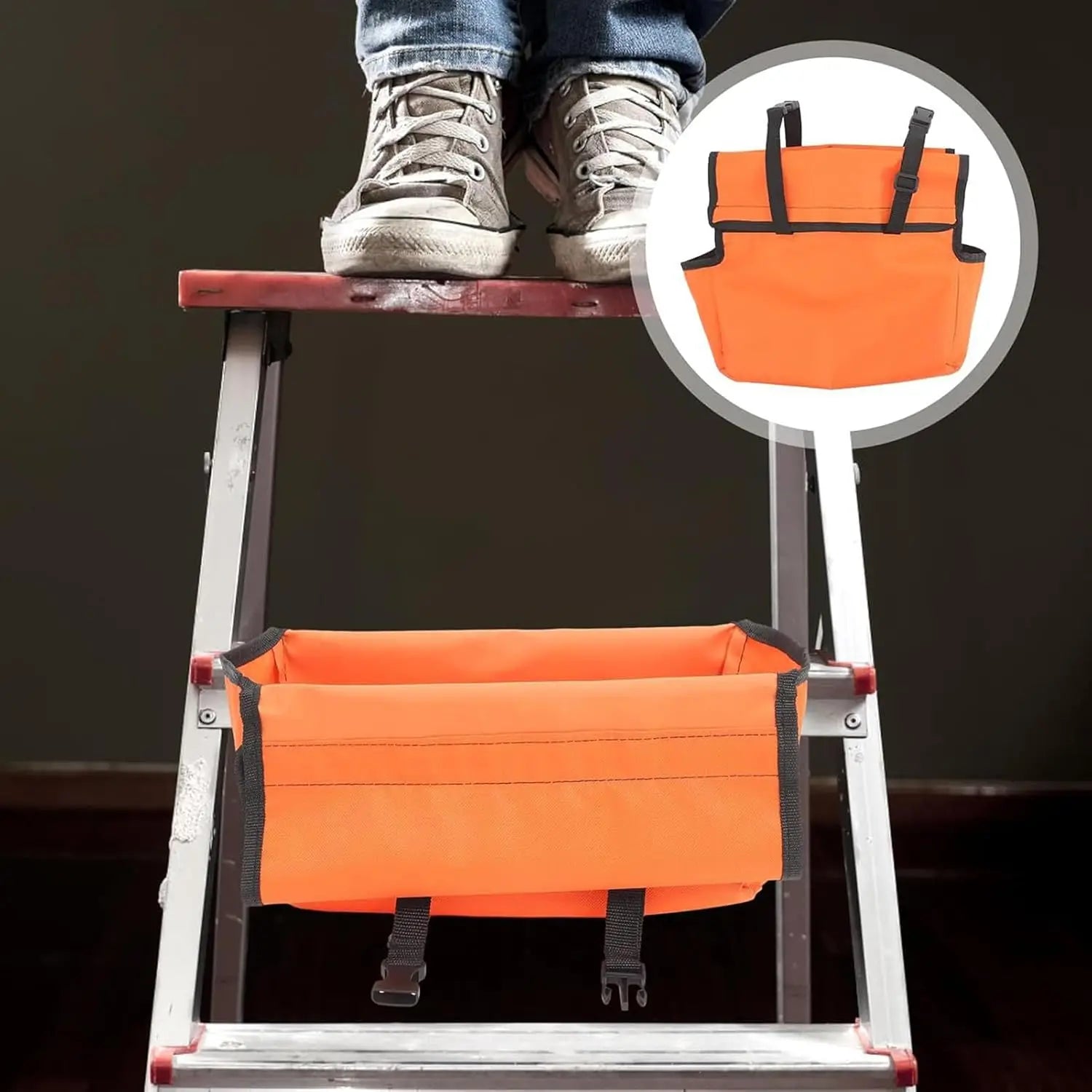 Ladder Tool Caddy – Hands-Free Storage Pouch for Ladders 2/4 Pack