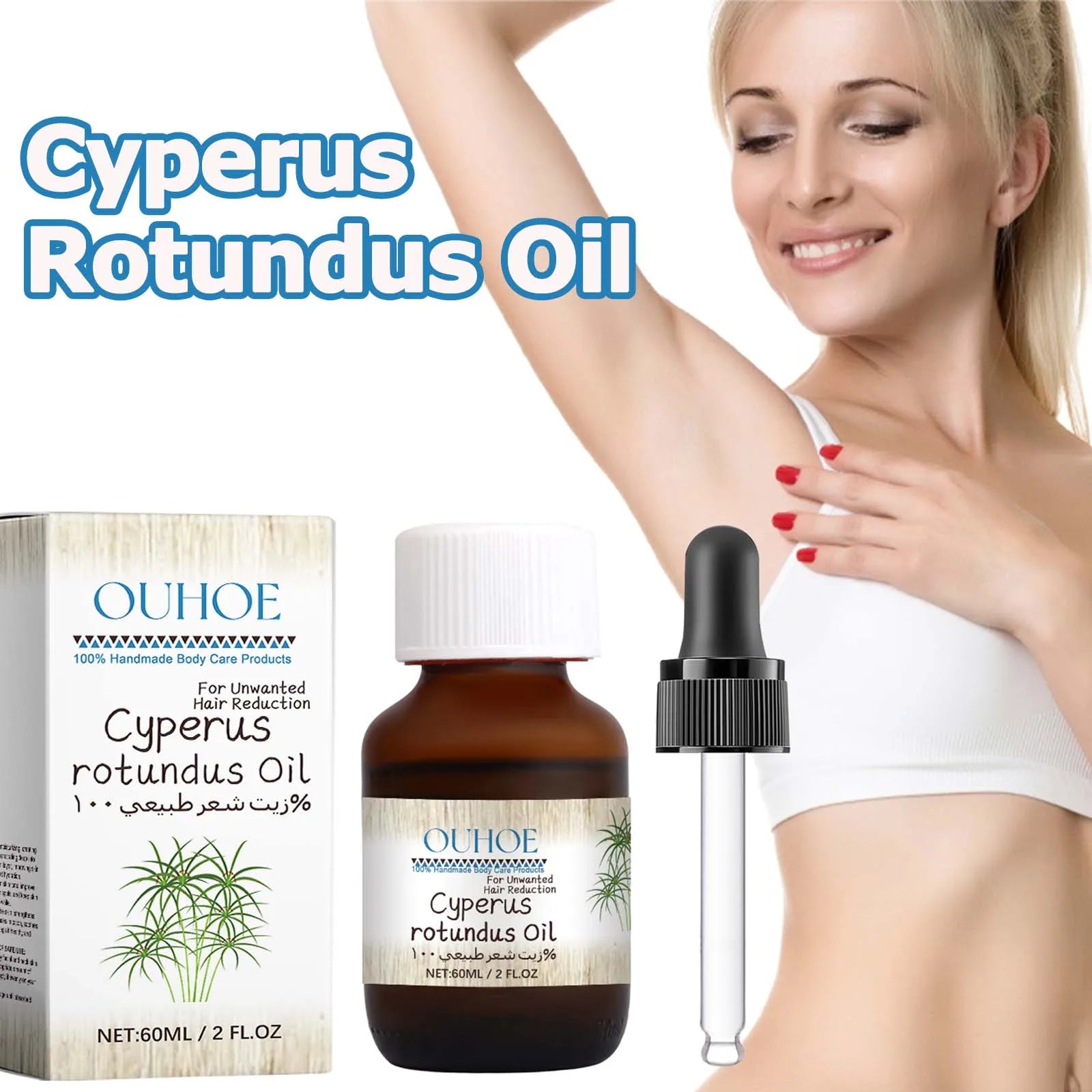 Cyperus Rotundus Hair Inhibitor Oil – Body Hair Removal Serum Hair Inhibitor Serum Zpaxo