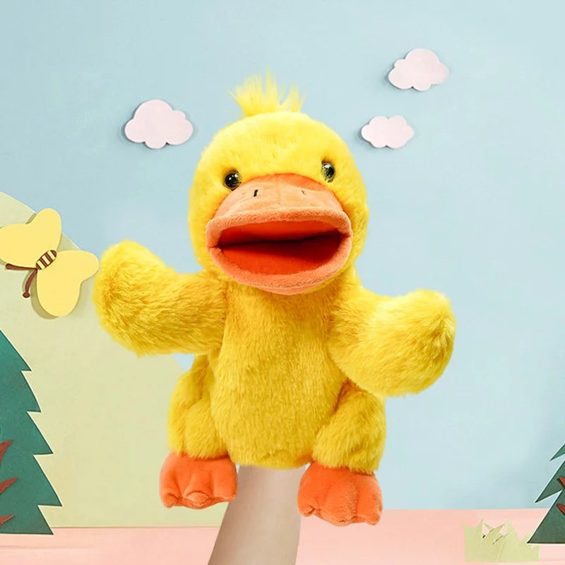 Animal Hand Puppets Kids Working Mouth Toddler Plush Toy Show Theater