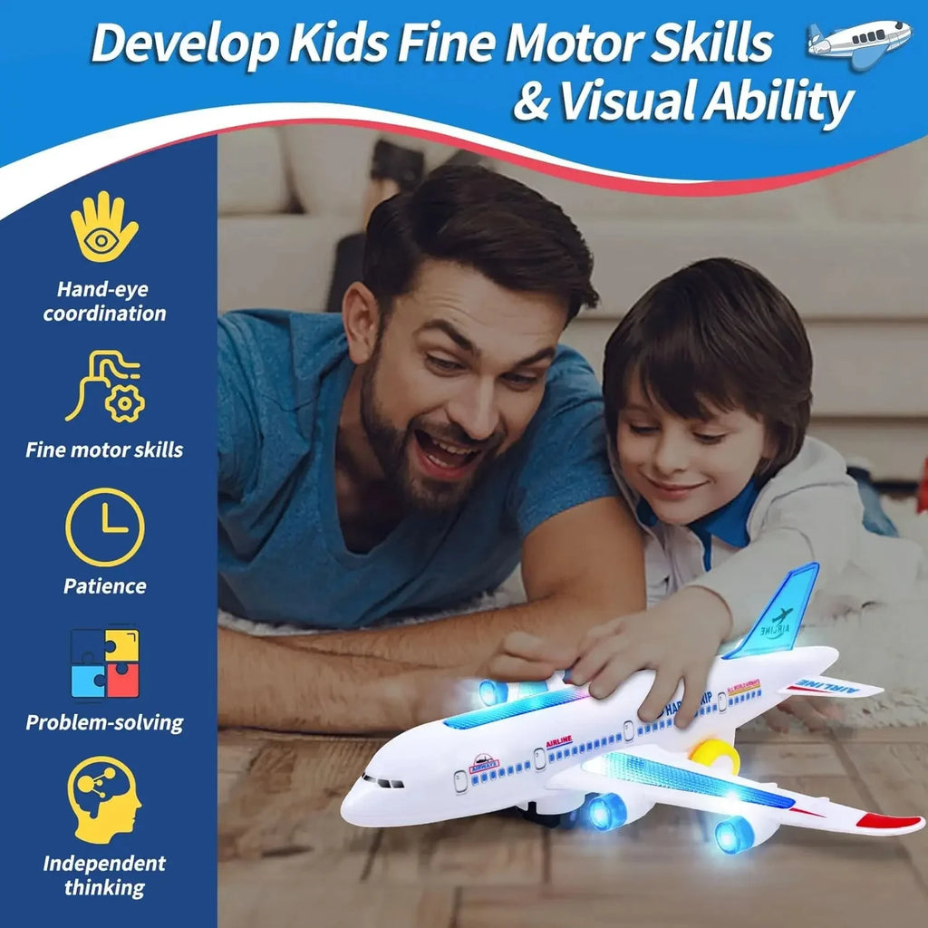 Plane Educational Toy Children Electronic Aeroplane Music Autopilot