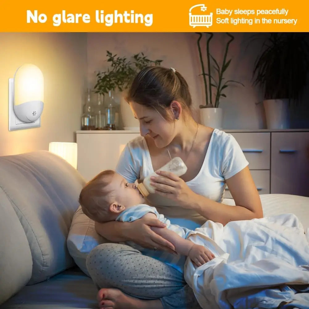 LED Night Light Plug in Wall with Dusk to Dawn Photocell Sensor Energy Saving 0.5W Night Lighting Zpaxo