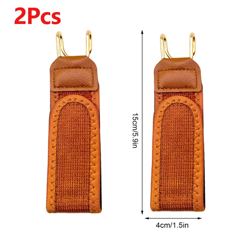 Elastic No-Buckle Belt – Unisex Stretch Belt for Pants & Jeans Elastic Stretch Belt Zpaxo Brown 2Pcs