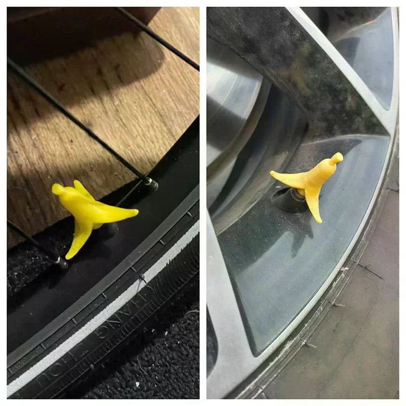 Banana Tire Valve Stem Caps 2 Pack – Car, Motorcycle & Truck
