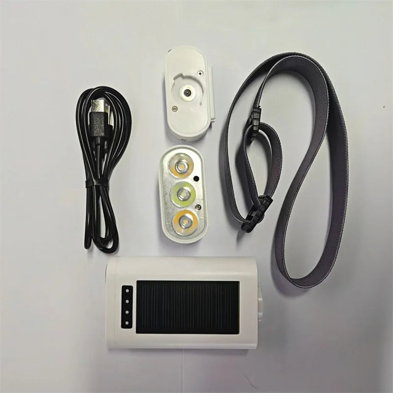 SHINEKNOT Solar LED Headlamp Flashlight & Power Bank